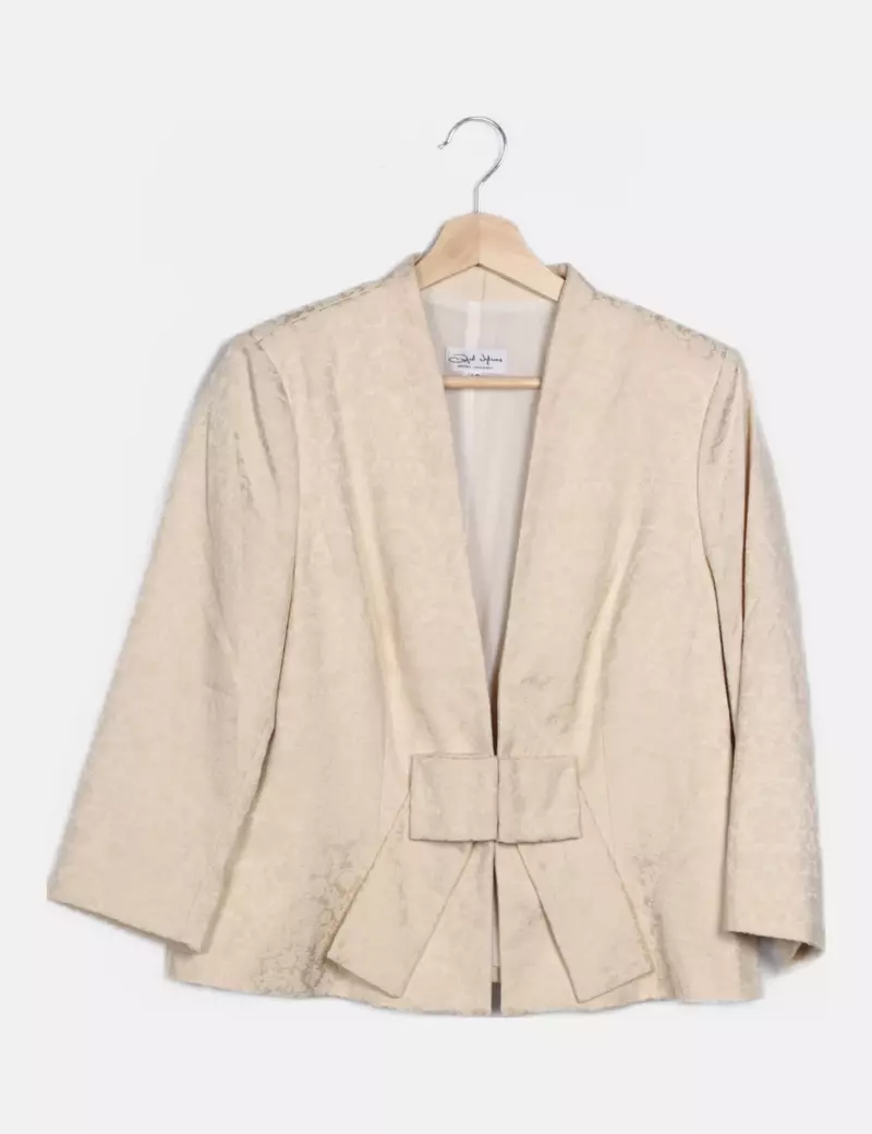 Angel iglesias Blazer beige estampada