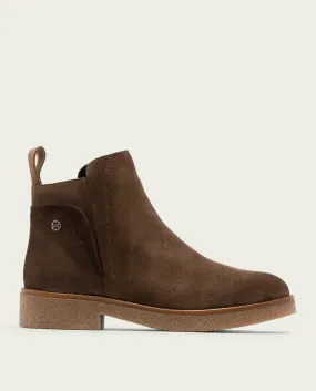 BOTINES DE PIEL MOKA CON ELÁSTICOS DALIA