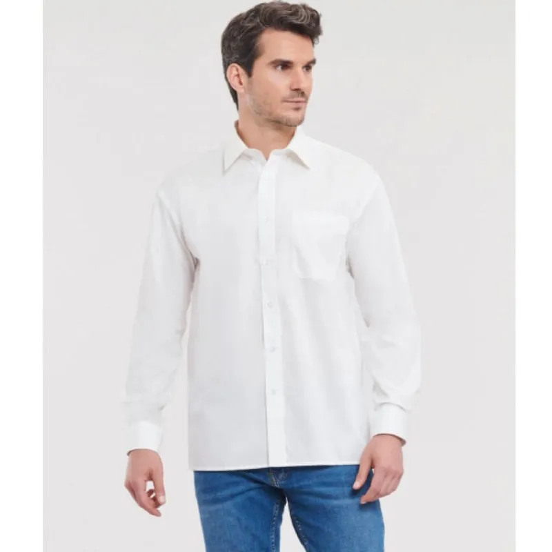 Camisa Manga Larga Lisa Hombre de Russell