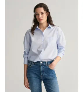 Camisa Relaxed Fit de popelina azul