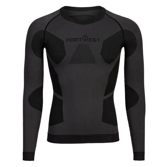 Camiseta Dynamic Air Baselayer Antracita, secado rápido Negro B173