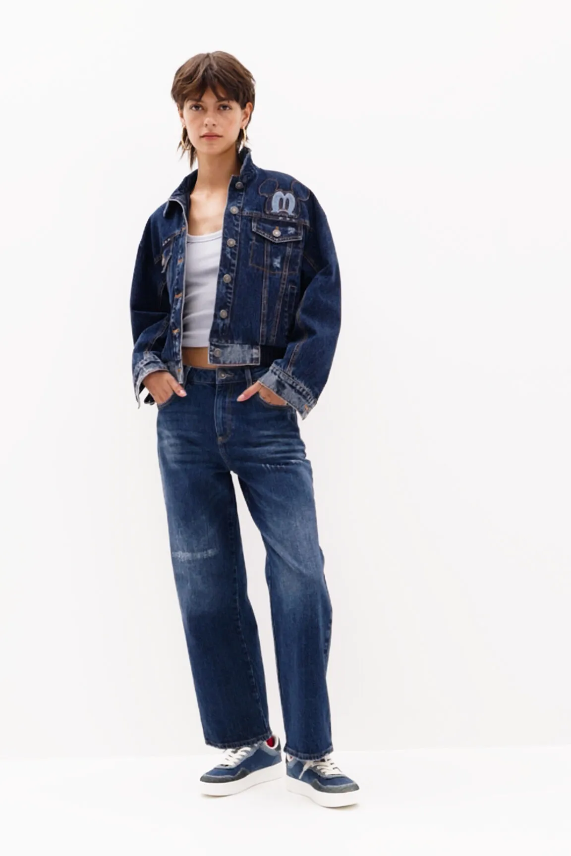 Cazadora denim Mickey