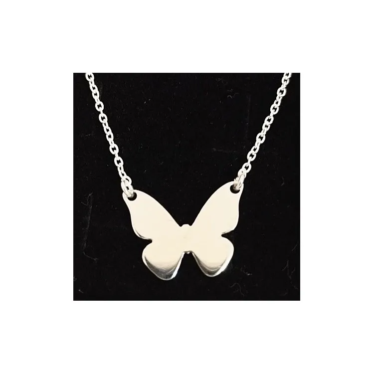 Collar mariposa plata de ley