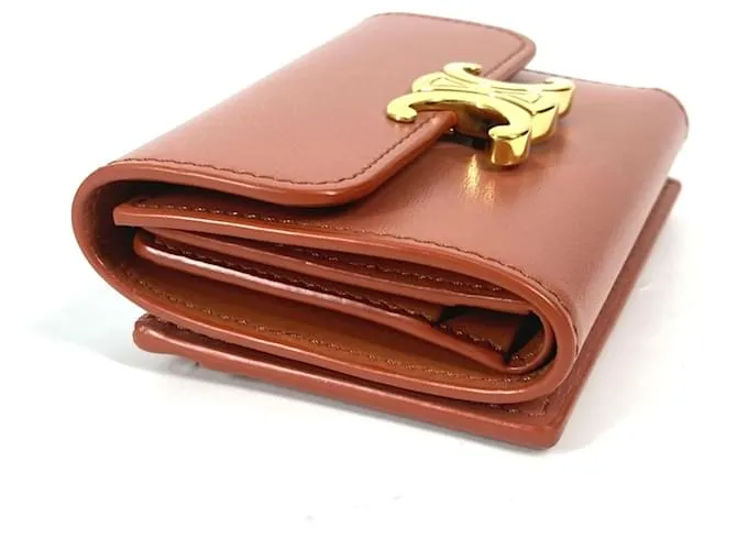 Céline Billetera Mini Triomphe CELINE Castaño 