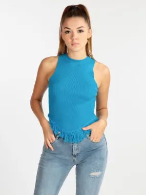 Golden Days Paris Top de mujer con flecos