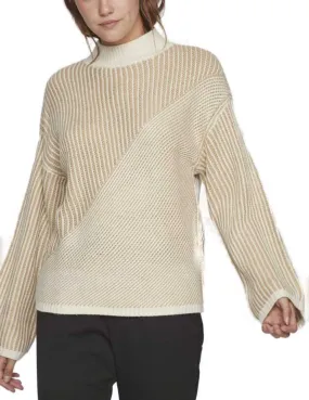 Jersey Vila Dubline beige y came hombros caídosl para mujer