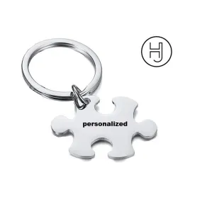 Llaveros Personalizados Puzzles en plata de ley