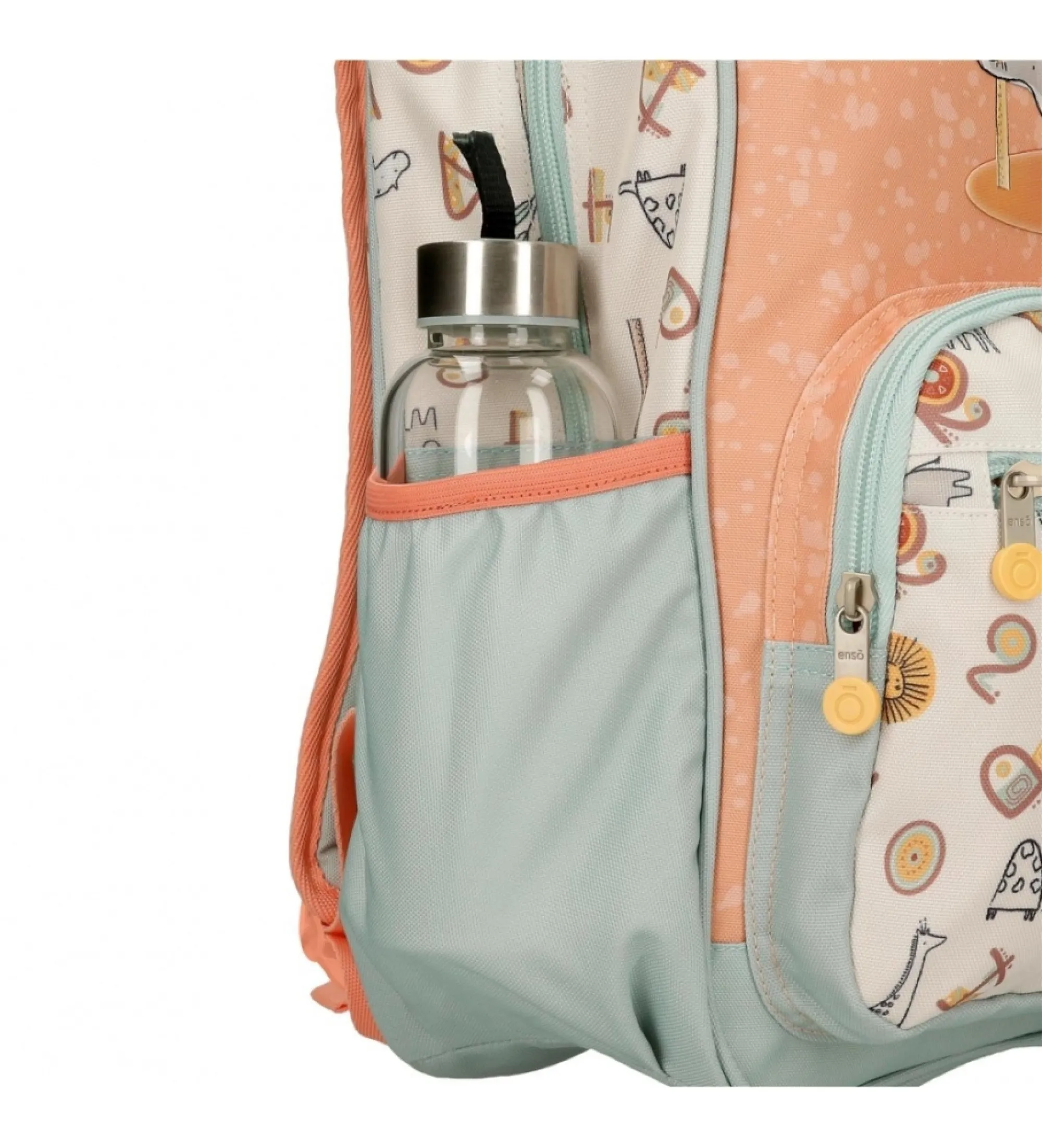 Mochila de paseo Enso Play all day 32 cm adaptable a carro multicolor