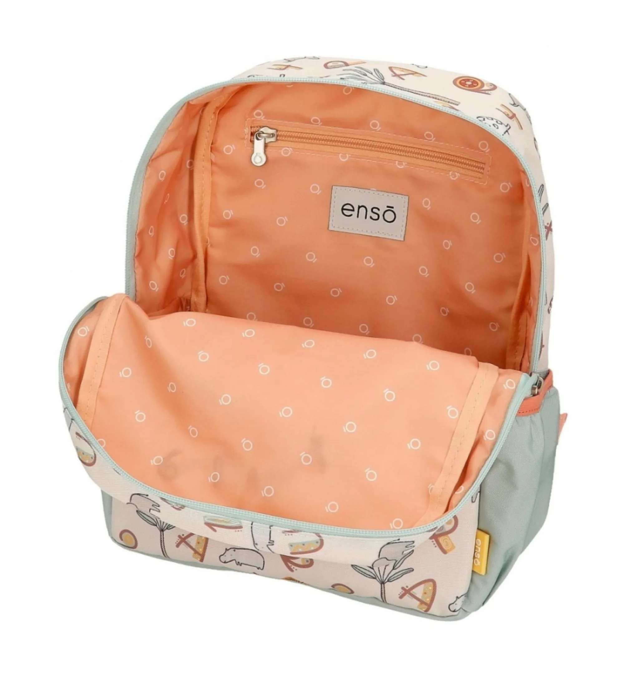 Mochila de paseo Enso Play all day 32 cm adaptable a carro multicolor