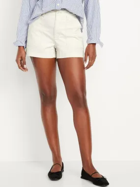 OLD NAVY Shorts Tiro Alto Chino Old Navy Mujer