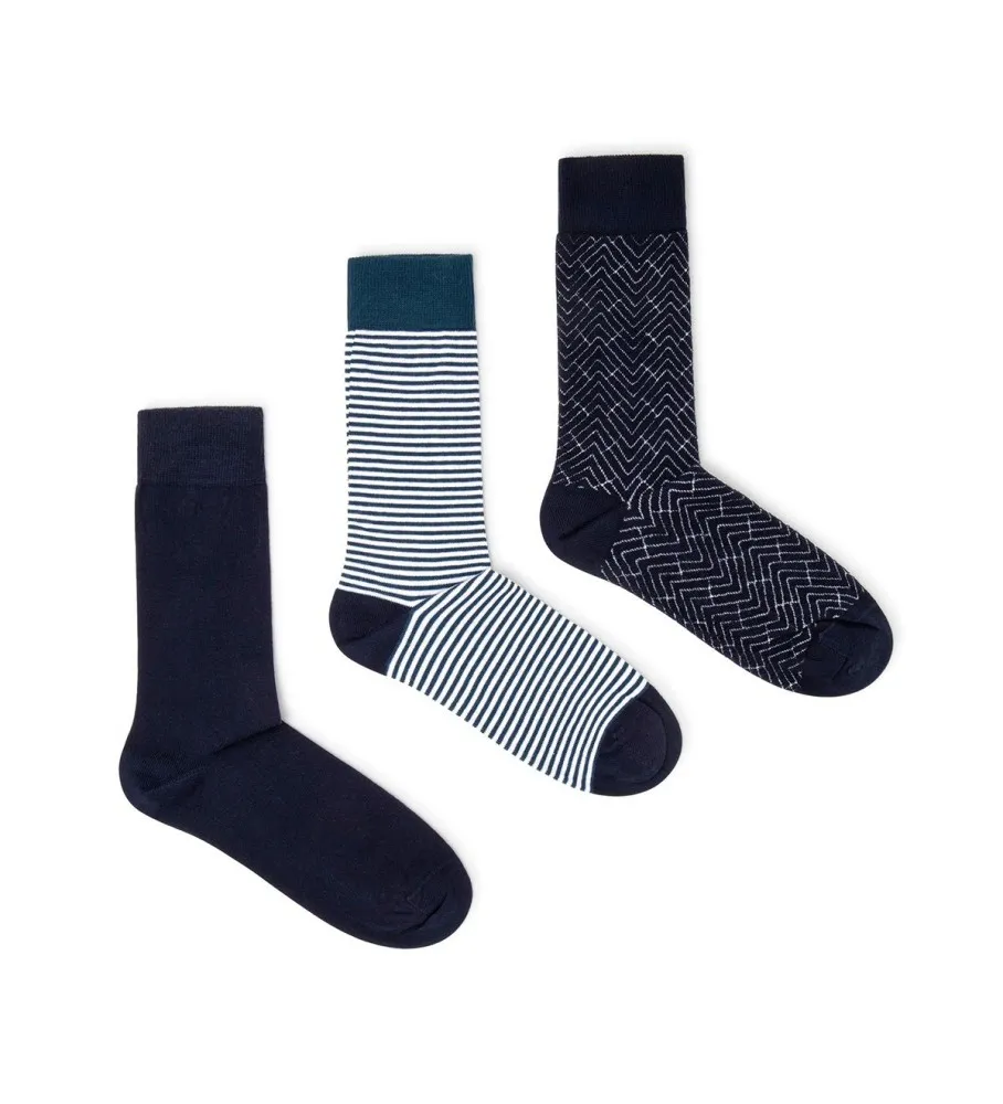 Pack 3 Pares de Calcetines Geo marino