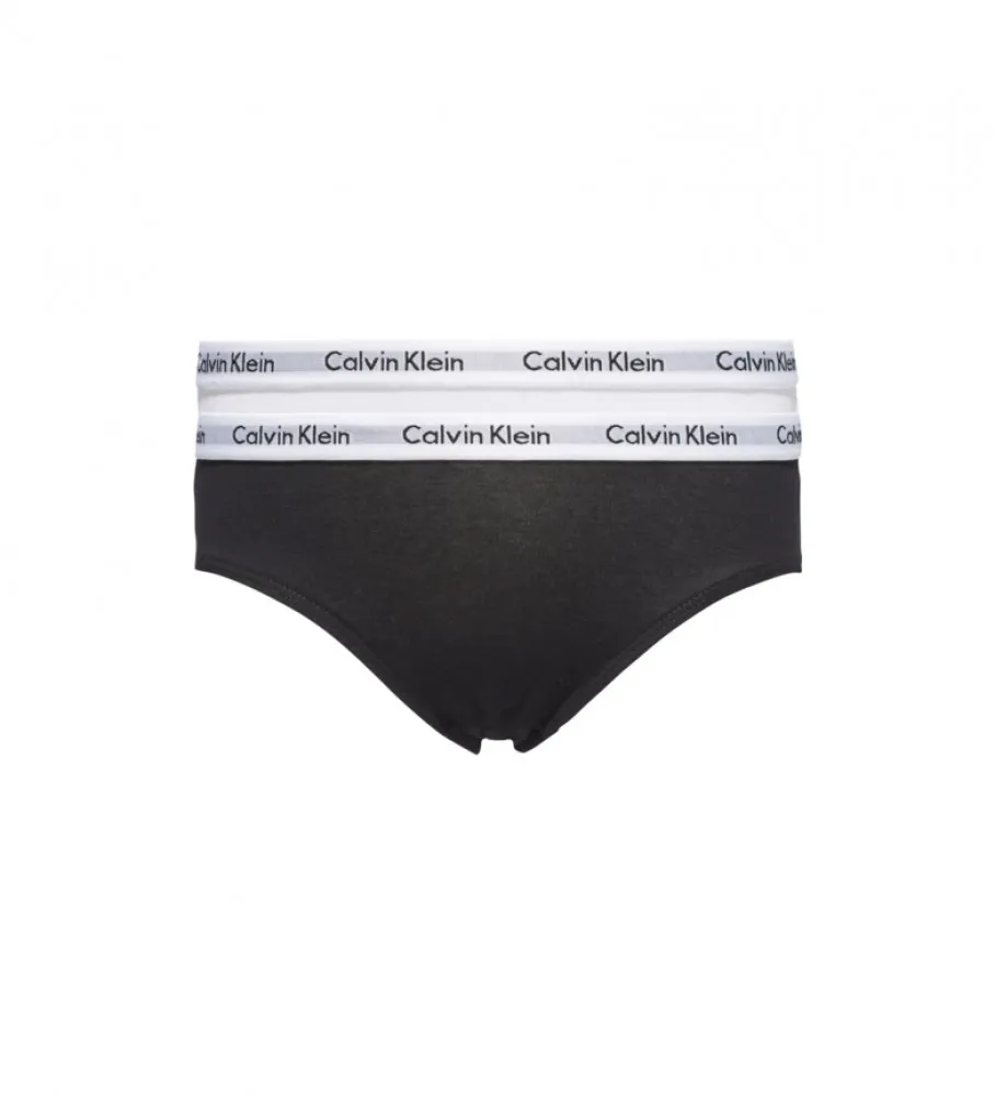 Pack de 2 braguitas bikini blanco, negro