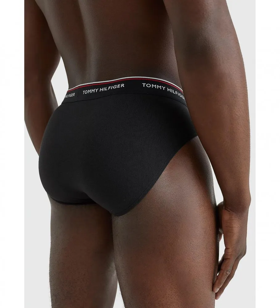 Pack de 3 Slips Brief  negro, gris, blanco