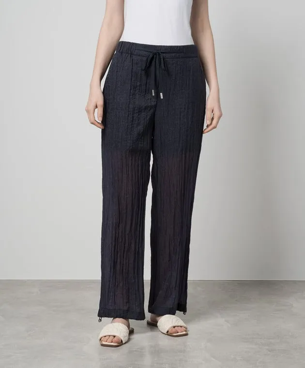 Peserico Blue pants with a reaper effect