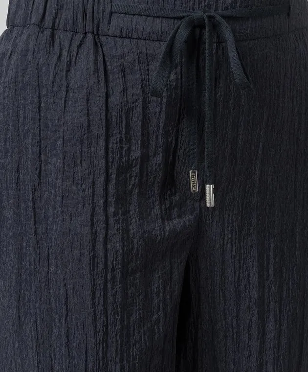 Peserico Blue pants with a reaper effect