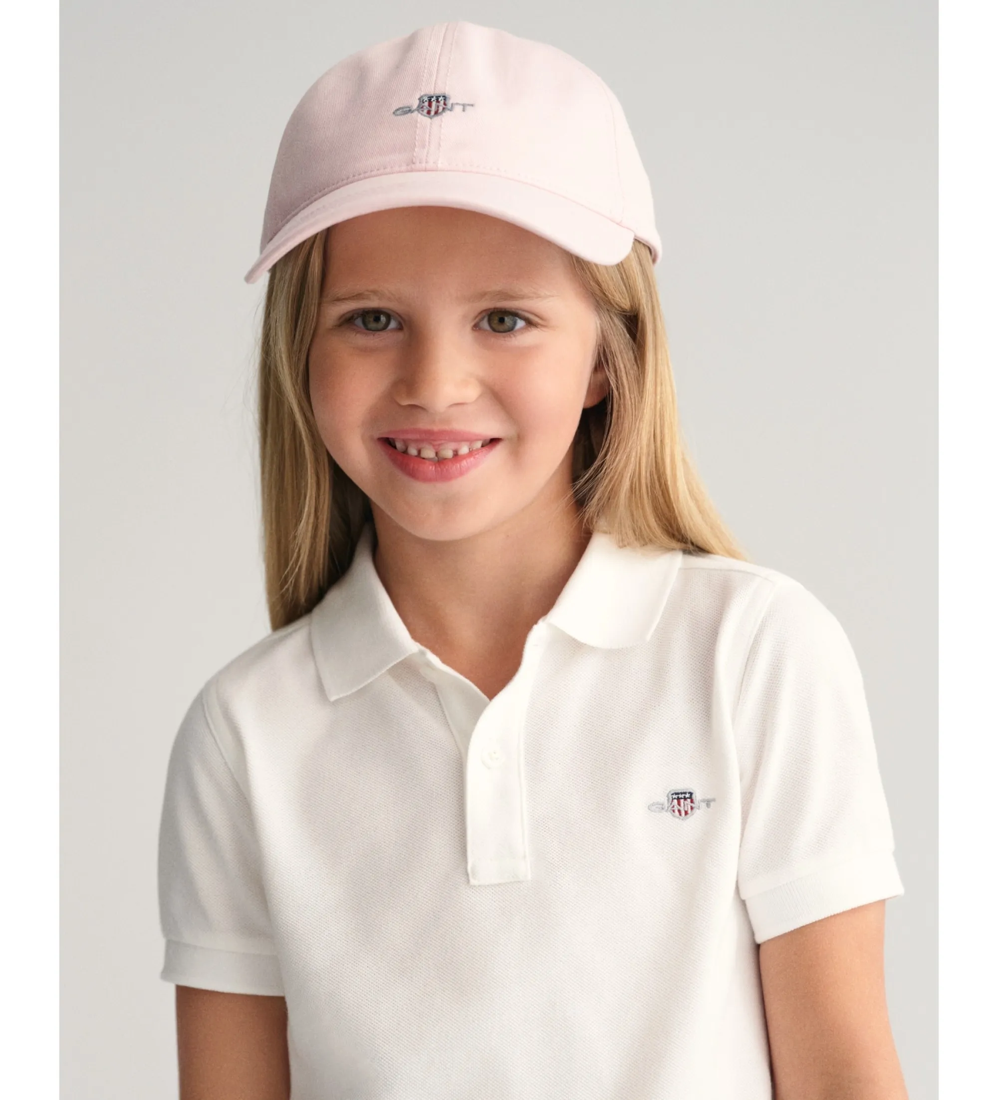 Polo de piqué Shield Kids blanco