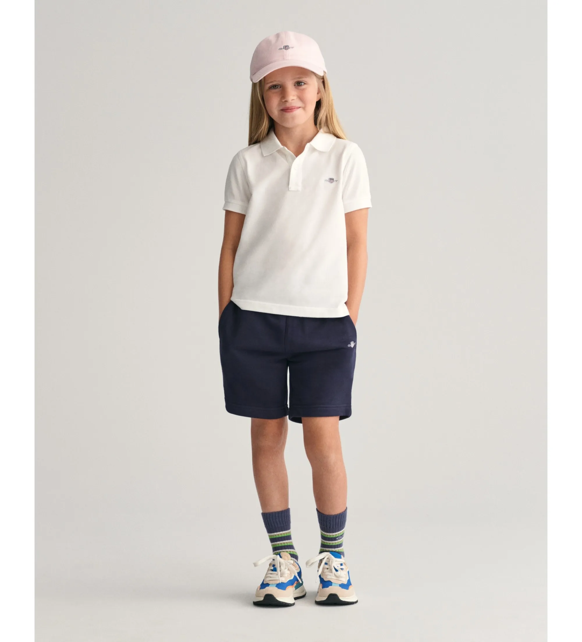 Polo de piqué Shield Kids blanco