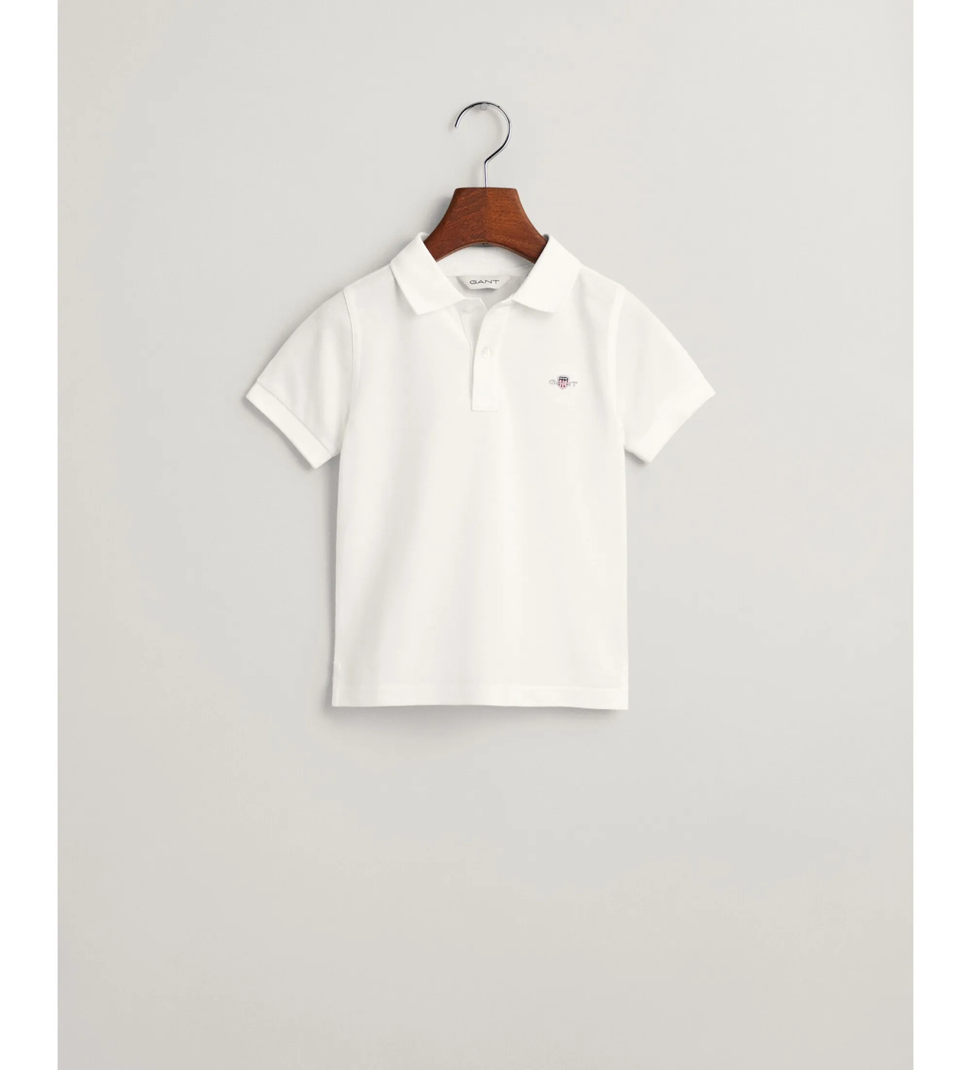 Polo de piqué Shield Kids blanco