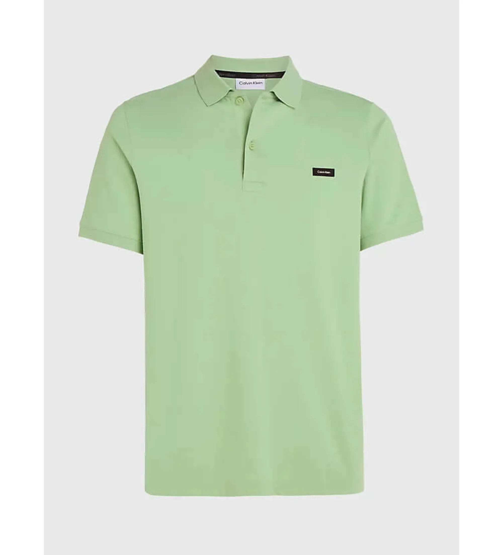 Polo Slim De Piqué Elástico verde mint