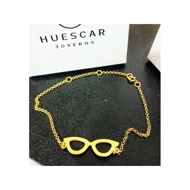 Pulsera personalizada con tus gafas plata de ley solo o bañada en oro