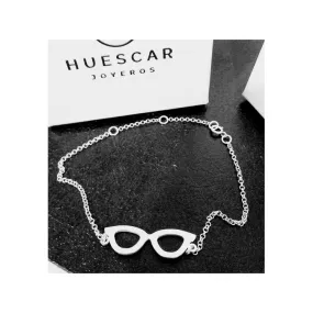 Pulsera personalizada con tus gafas plata de ley solo o bañada en oro