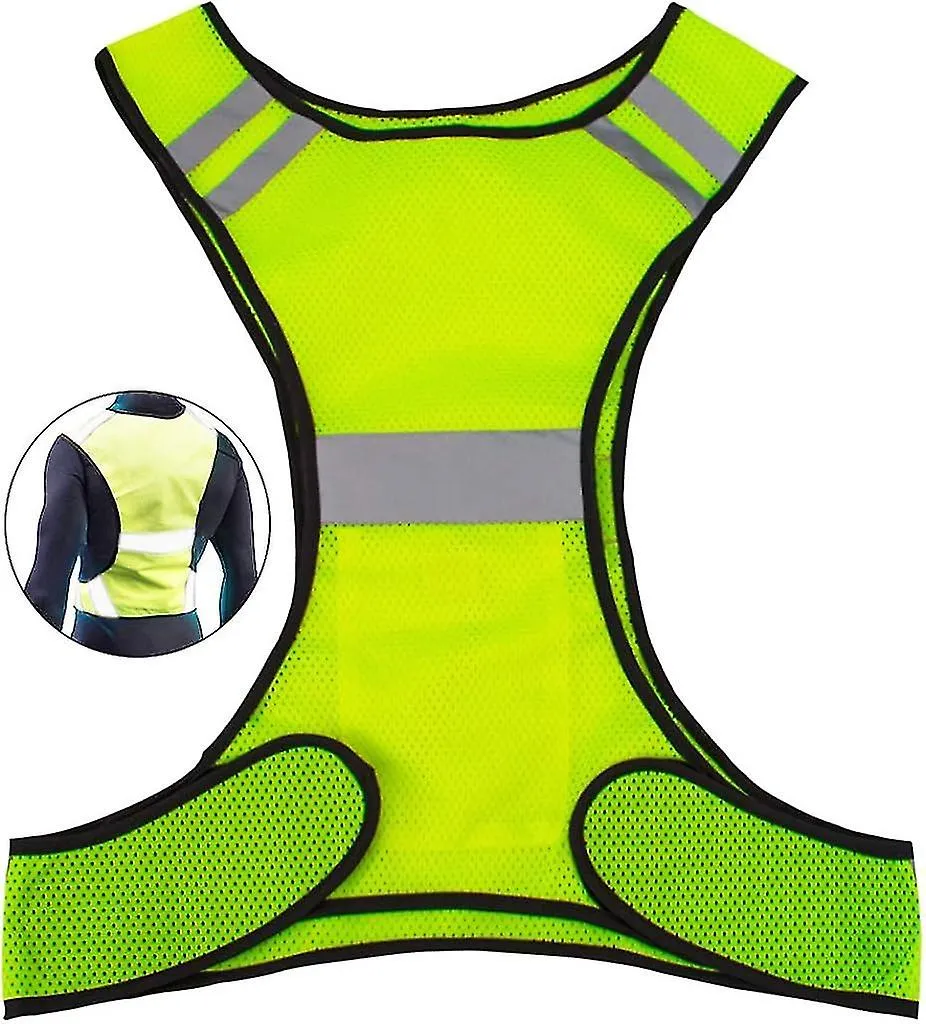 Reflective Safety Vest For Running - High Visibility With Pocket