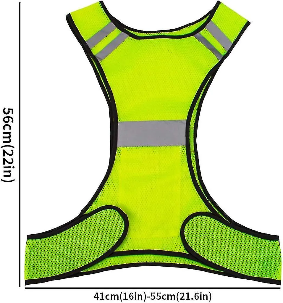 Reflective Safety Vest For Running - High Visibility With Pocket