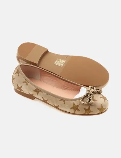 Ruth Secret Bailarina beige estampada