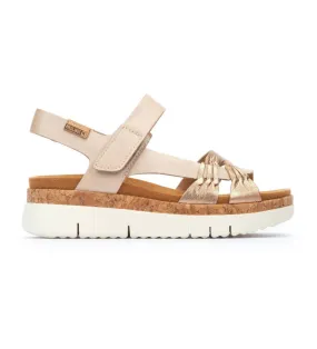 Sandalias de piel Palma bronce -Altura cuña 4.5cm-