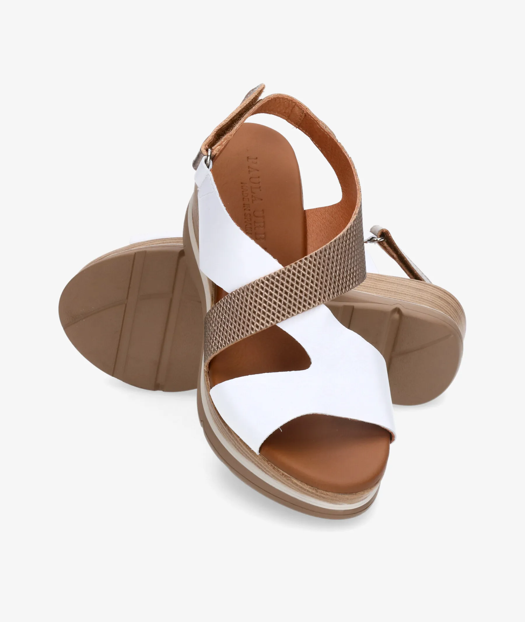 Sandalias Paula Urban 3-454 en blanco