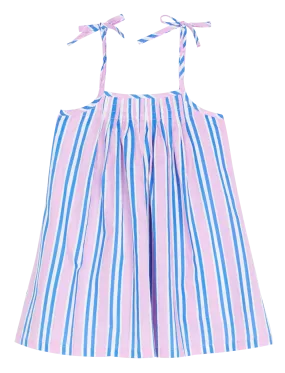 VIOLETTE - Vestido de tirantes de algodón en rosa