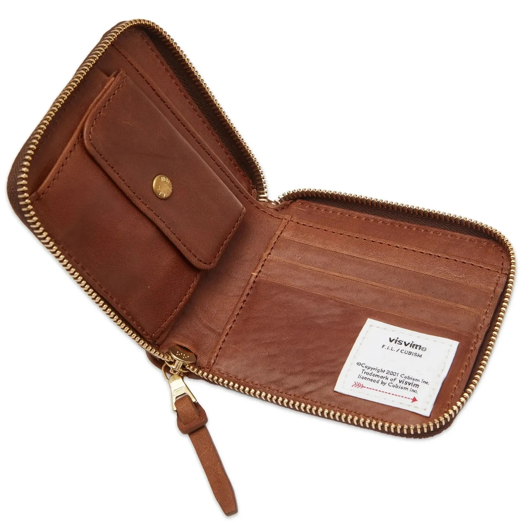 Visvim Leather Bi-Fold Brown