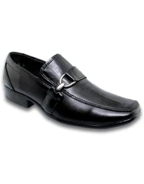 Zapatos De Vestir Para Niño Estilo 0323Df5 Marca D Francesco.Z Acabado Simipiel Color Negro