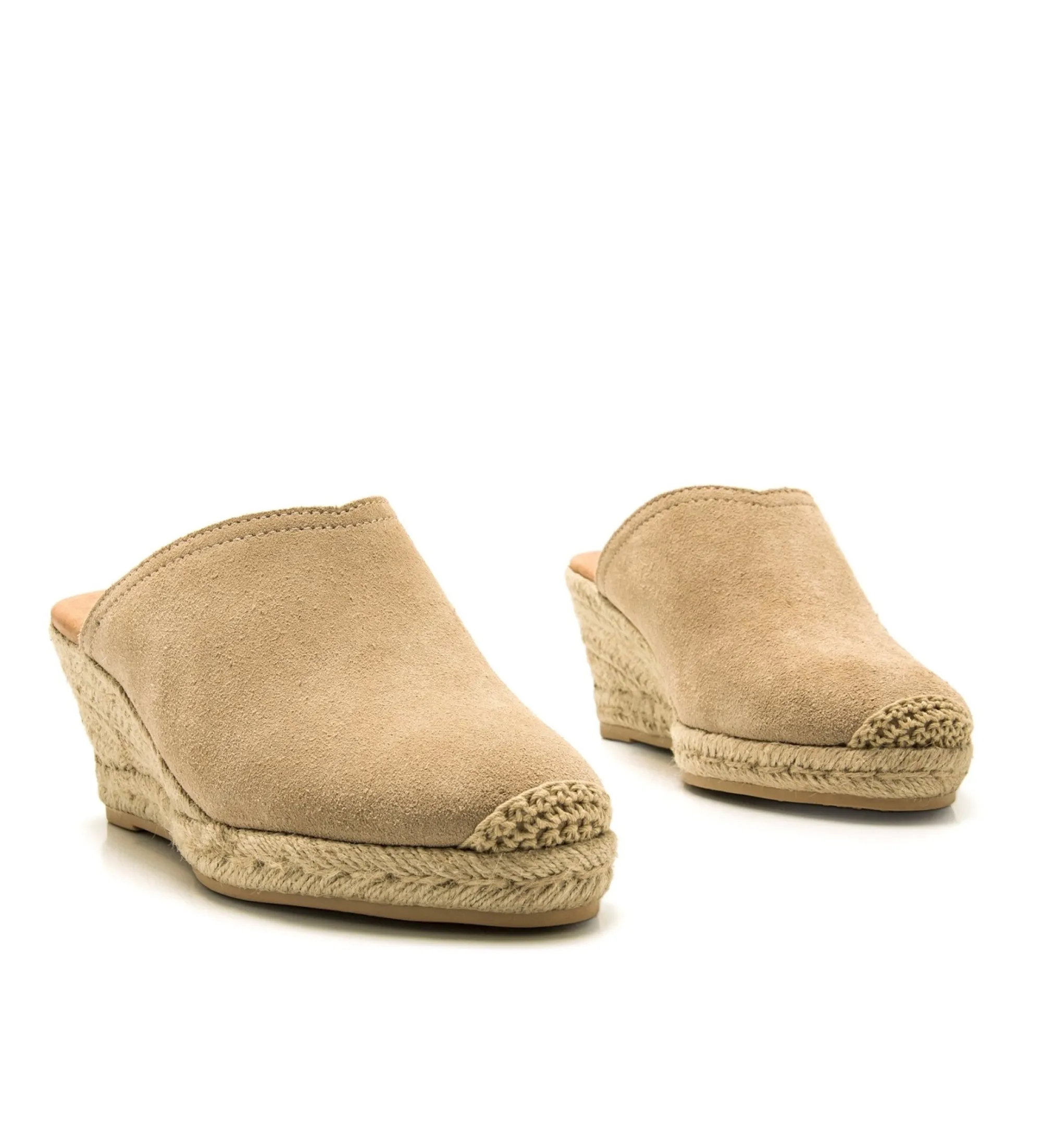 Zuecos de Piel Austen beige -Altura tacón 8cm-